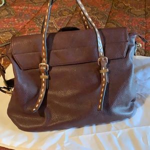 Beautiful trendy brown bag